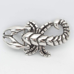 Silberne Skorpion Gürtelschließe  für 3,5 cm breite Gürtel