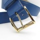 Royalblauer Gürtel 4 cm breit mit vergoldeter Messing Gürtelschließe