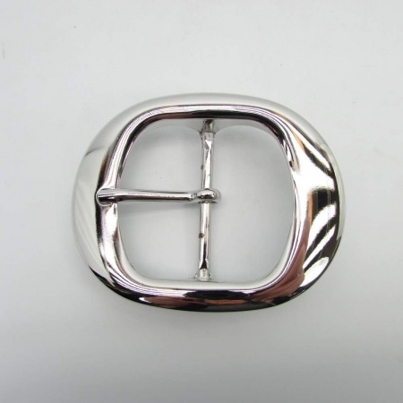 Silberne ovale Gürtelschließe für 4 cm breite Gürtel