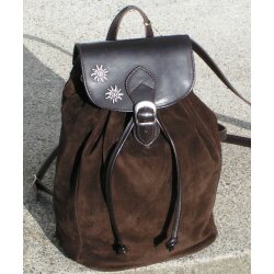 Damen Rucksack aus Velourleder groß