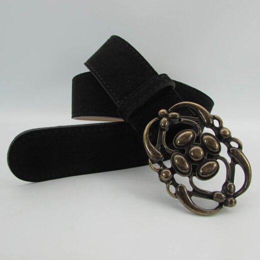 Trachtengürtel mit altgold Schnalle 4 cm breit