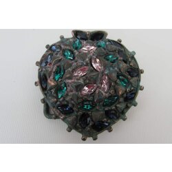 Trachtengürtel mit Strassherz 4 cm breit 85
