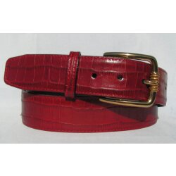 Damengürtel Krokoleder rot 4 cm breit 100