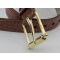 Damengürtel mittelbraun mit Goldschließe 4 cm breit 80 cm