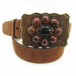 Velourleder Damengürtel mit Schmuckgürtelschnalle 4 cm breit 95