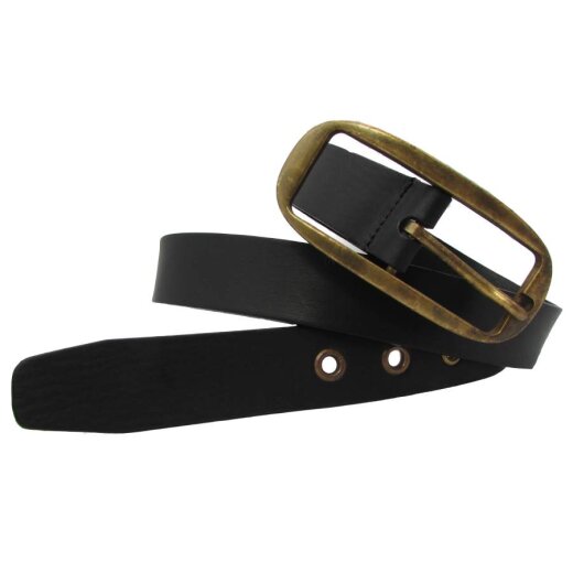 Ledergürtel Damen 3 cm breit schwarz 90