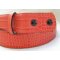 Orange Krokowechselgürtel mit Druckknöpfen 4 cm breit Koppelschließe 75 cm Taillenweite