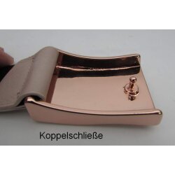 Schwarzer Krokowechselgürtel mit Druckknöpfen 4 cm breit Koppelschließe 85