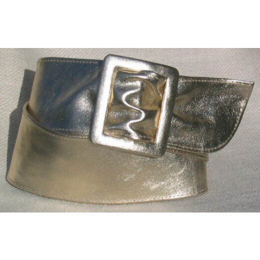 Goldener Nappaledergürtel 8 cm breit 95