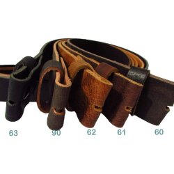 Dunkelbrauner Trachten  Edelweissgürtel 4 cm breit 95