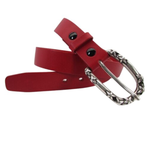 Roter Jeansgürtel 3,5 cm breit