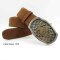 Velourledergürtel 4 cm breit mit silberner Wappenschließe