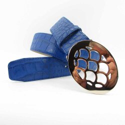 Leder Damengürtel 4 cm breit mit goldener...