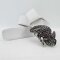 Chamäleons Gürtel 4 cm breit mit silberner bunter Strass Gürtelschließe
