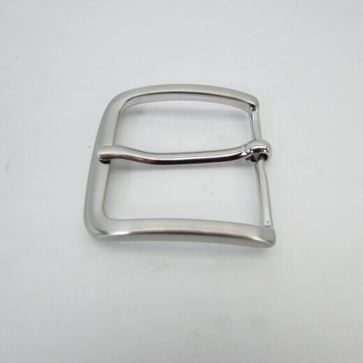 Silberne 4 cm breite Herren Gürtelschnalle