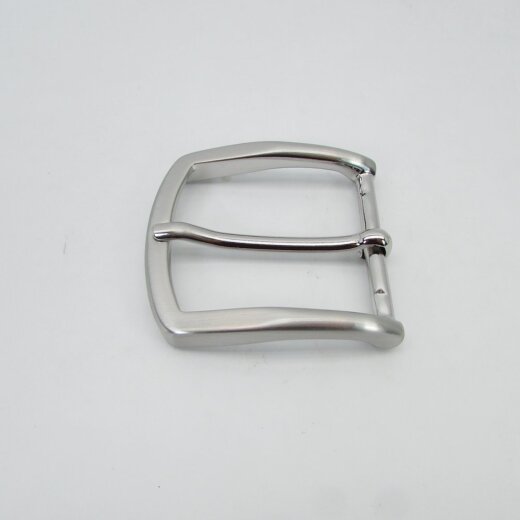 4 cm breite silberne Herren Gürtelschnalle
