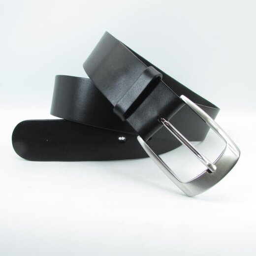 Herrengürtel aus Rindleder mit Silberschnalle 4 cm breit