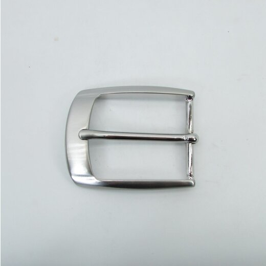 Silberne 4 cm breite Herren Gürtelschnalle