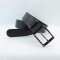 Rindledergürtel 4 cm breit mit schwarzer Gürtelschließe schwarz 110