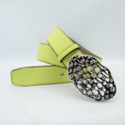 Koppelgürtel mit ovaler Strass Schmuckschnalle 4 cm...