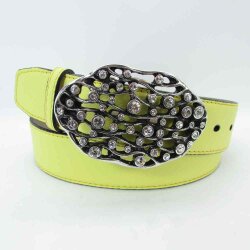 Koppelgürtel mit ovaler Strass Schmuckschnalle 4 cm breit