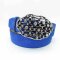 Silberne ovale  Strass Gürtelschließe für 4 cm breite Gürtel