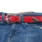 Jeans Damengürtel 3 cm breit mit dreiteiliger silber Gürtelschnalle