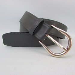 Kroko Damengürtel 4 cm breit mit halbrunder silberner Gürtelschließe