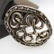Dunkelbrauner Damen Gürtel mit altgoldener Gürtelschließe 4 cm breit 80