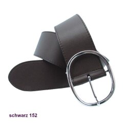 Breiter Gürtel mit Silberschnalle 6 cm breit
