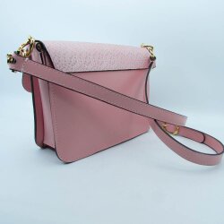 Kleine rosa Damentasche mit goldener Kette