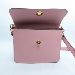 Kleine rosa Damentasche mit goldener Kette