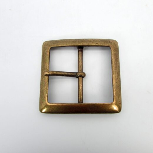 Viereckige Gürtelschnalle 4,5 cm  altgold