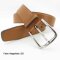 Gürtel für Männer Nappaleder  3,5 cm breit Silber 95 cm Taillenweite