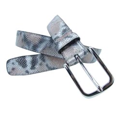 Silbergrauer Damengürtel 3 cm breit mit silber...