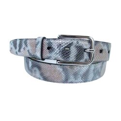 Silbergrauer Damengürtel 3 cm breit mit silber...