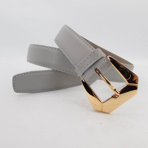 Damengürtel 3 cm breit mit Goldschnalle