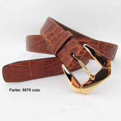 Damengürtel 3 cm breit mit Goldschnalle