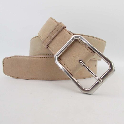 Damengürtel 4 cm breit mit silberner Gürtelschließe