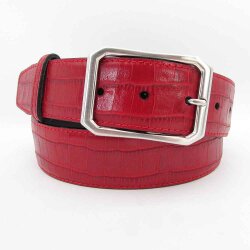 Damengürtel 4 cm breit mit silberner Gürtelschließe