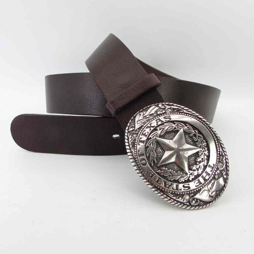 Rindledergürtel mit Westernschnalle 4 cm breit