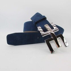 Damengürtel mit eckiger Bicolorschließe 4 cm...