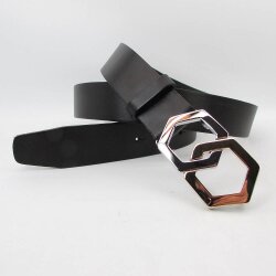 Eckige bicolor Gürtelschließe  für 3,5 cm breite Gürtel