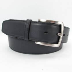 Dunkelblauer Herrengürtel mit Silberschnalle 4 cm breit 95 cm Taillenweite