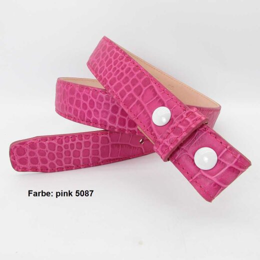 Pink Wechselgürtel Kroko 3 cm