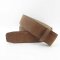 Taupe Wechselgürtel für Damen und Herren mit Druckknöpfen 4 cm breit Koppelschließe 85