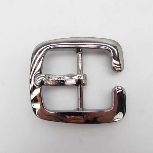 Halbrunde Gürtelschnalle altsilber 4 cm breit
