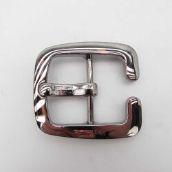 Halbrunde Gürtelschnalle altsilber 4 cm breit