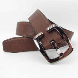 Halbrunde Gürtelschnalle altsilber 4 cm breit