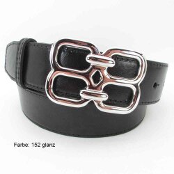 Geschwungene Gürtelschnalle mit  Damengürtel  4 cm breit